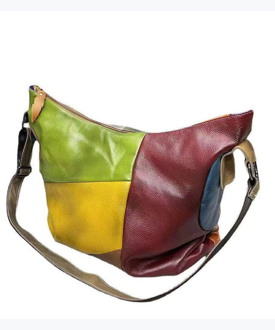 Versatile European And American Cowhide Large Capacity Crossbody Bag