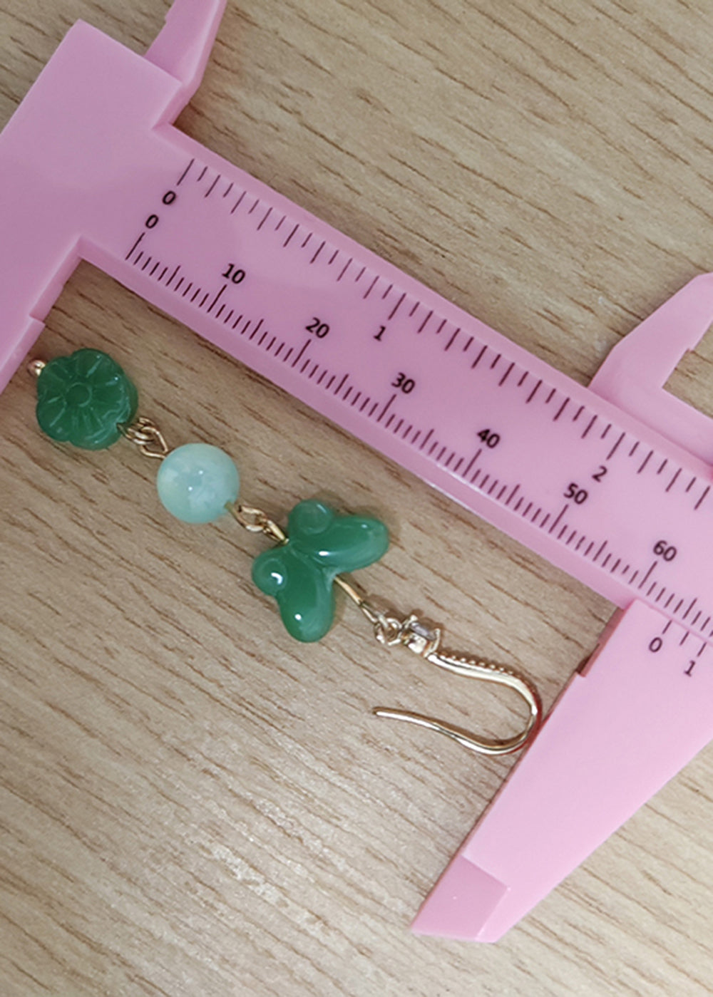 Vintage Butterfly Jade Zircon Drop Earrings