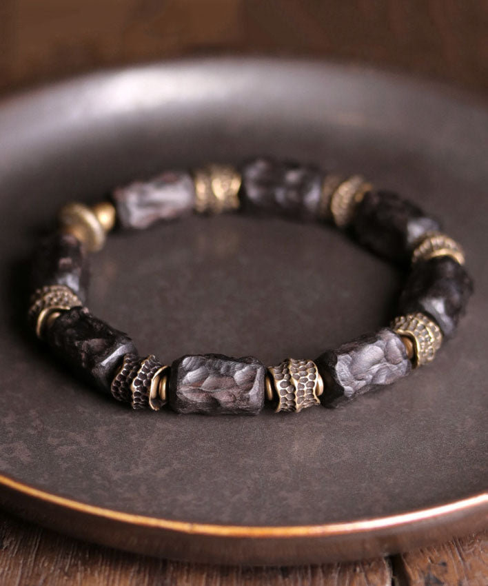 Vintage Ethnic Style Handmade Wooden Bead Unisex Bracelet