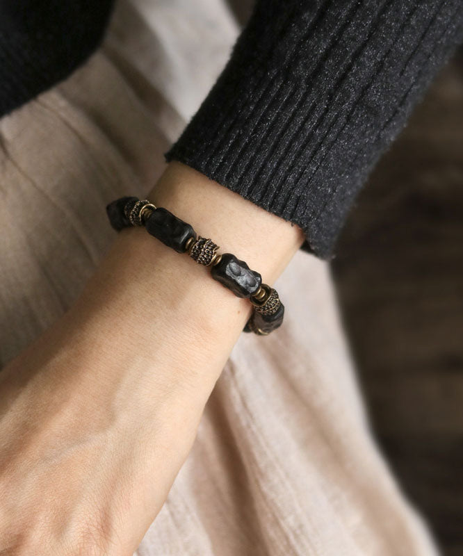 Vintage Ethnic Style Handmade Wooden Bead Unisex Bracelet