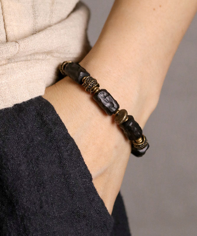 Vintage Ethnic Style Handmade Wooden Bead Unisex Bracelet