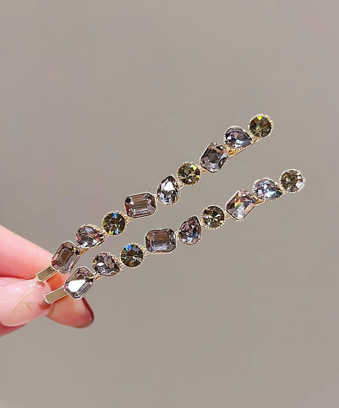 Vintage Gold Alloy Zircon Crystal Hairpin