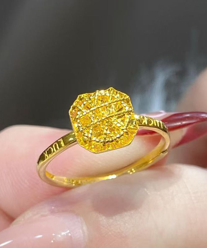 Vintage Gold Sterling Silver Overgild Sugar Cube Rings