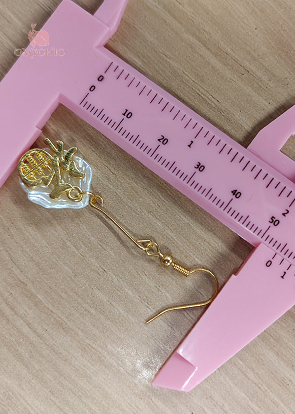 Vintage Golden Fortune Abacus Drop Earrings