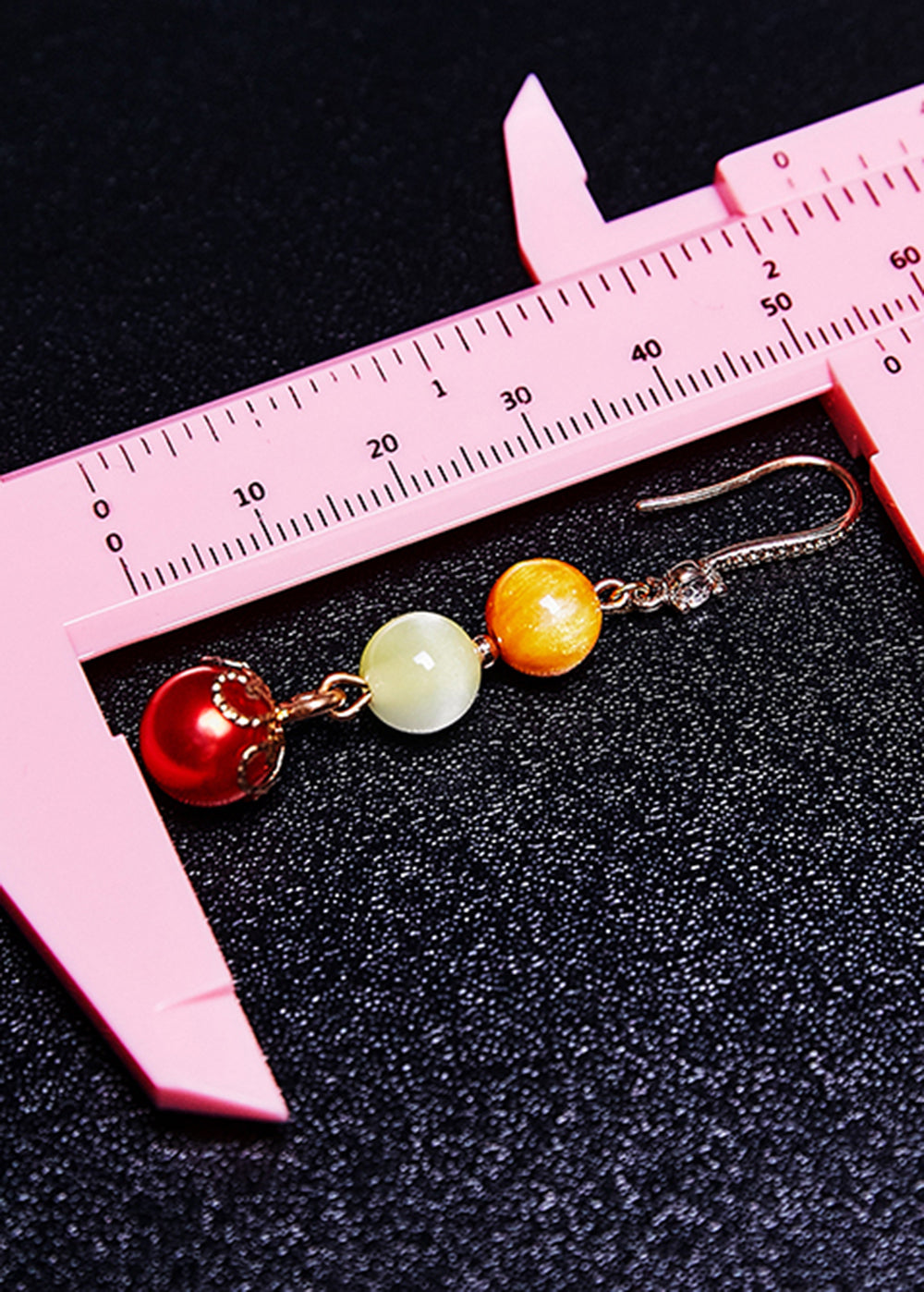 Vintage Red Pearl Tassels Drop Earrings