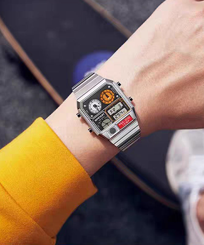 Vintage Silk Stainless Steel Alloy Tempered Glass Men Watches - Omychic