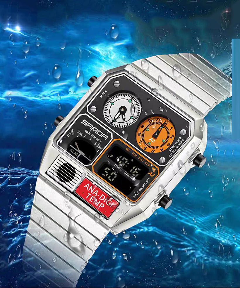 Vintage Silk Stainless Steel Alloy Tempered Glass Men Watches - Omychic