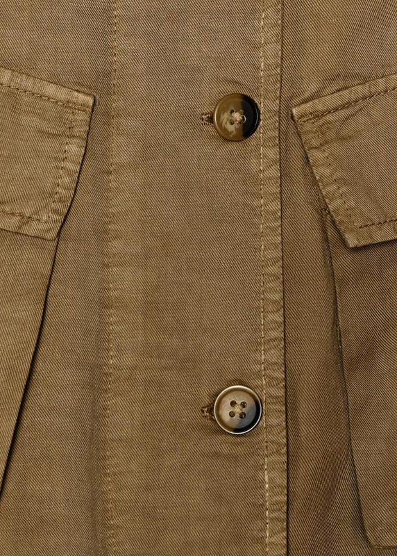 Vintage Tan Peter Pan Collar Button Cotton Mid Dress Sleeveless
