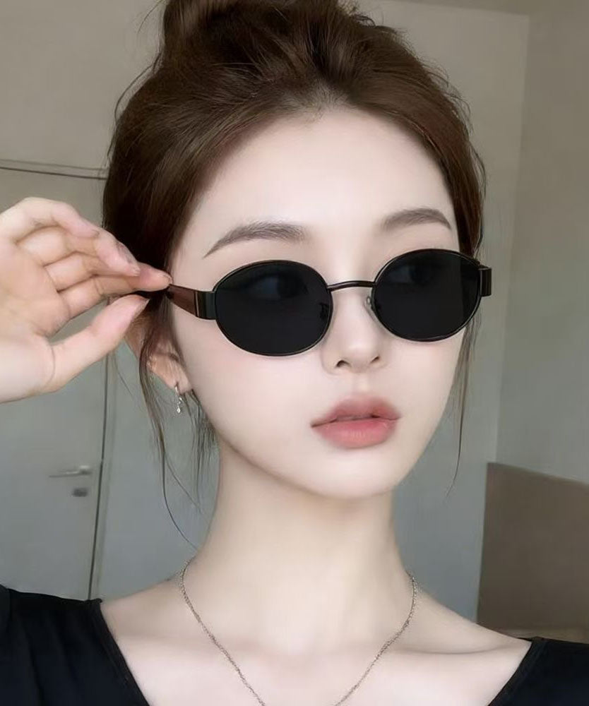 Vogue Black Metal Patchwork UV Protection Sunglasses