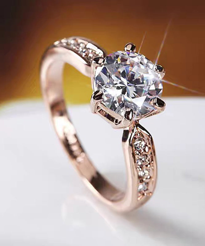 Vogue Gold Alloy Zircon Rings - Omychic