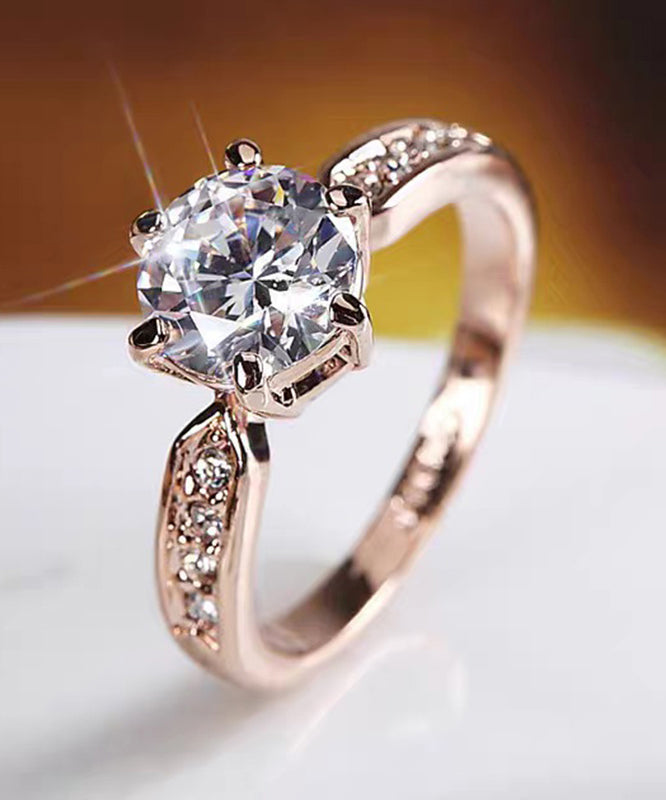 Vogue Gold Alloy Zircon Rings - Omychic