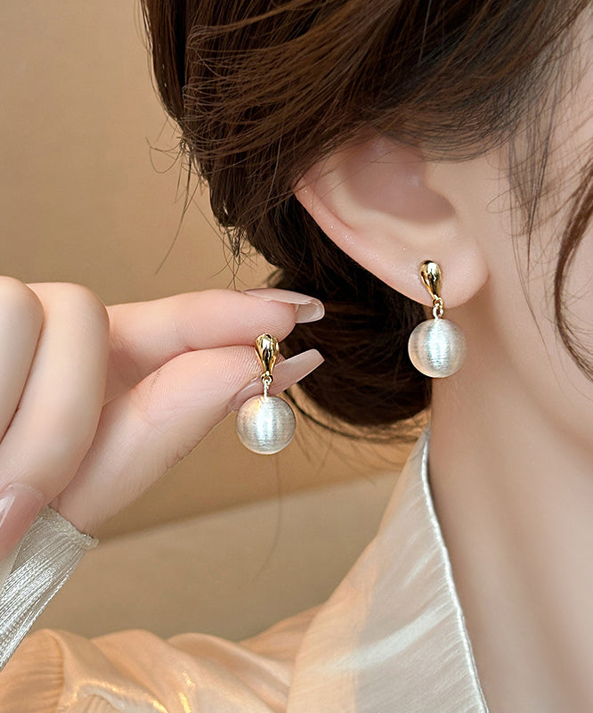 Vogue Gold Copper Alloyv Ball Drop Earrings