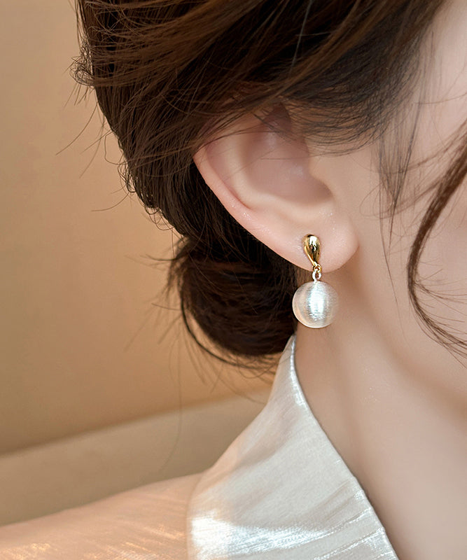 Vogue Gold Copper Alloyv Ball Drop Earrings