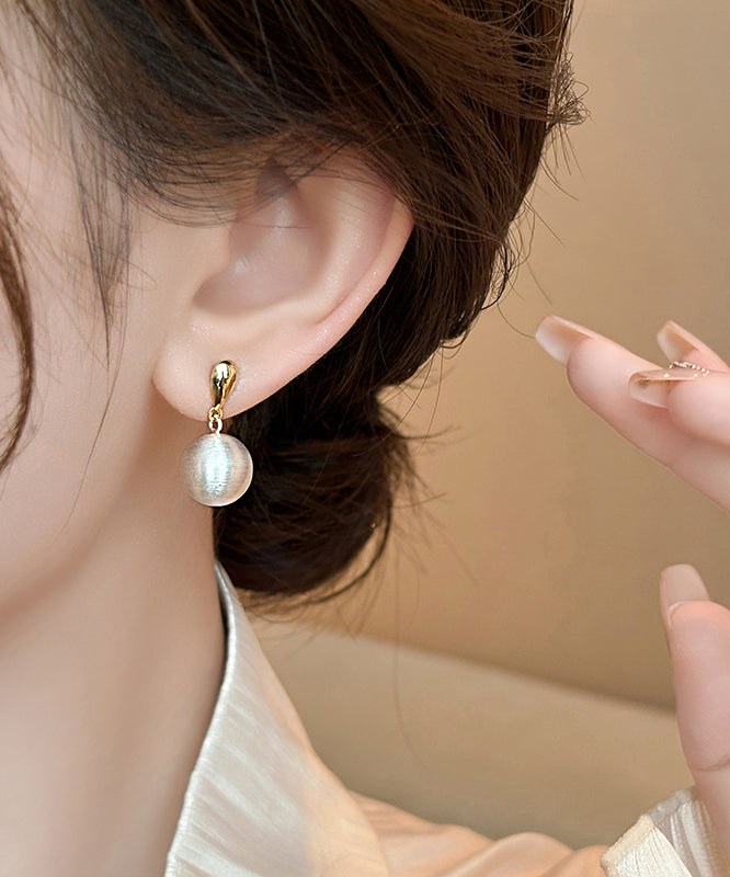 Vogue Gold Copper Alloyv Ball Drop Earrings