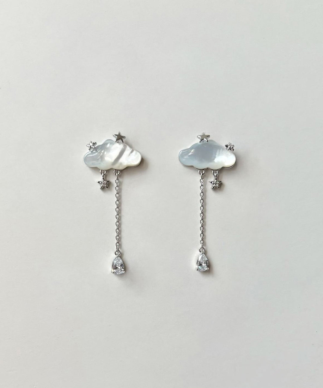 Vogue Gold Copper Overgild Cloud Raindrop Tassel Drop Earrings