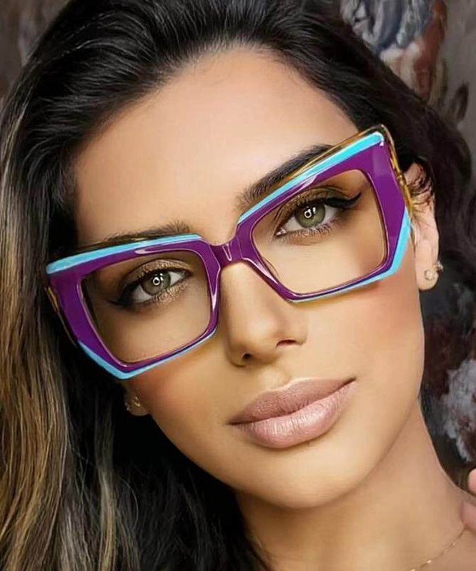 Vogue Purple PC Blue Light Blocking Full Frame Reading Glasses