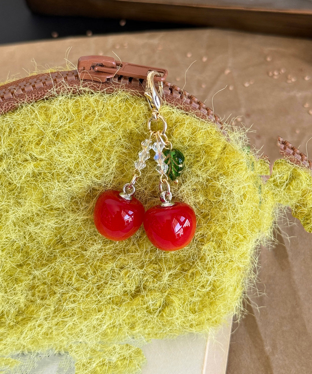 Vogue Red Copper Overgild Cherry Phone Chains
