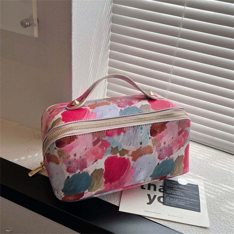 Green Leaves Toiletry Bags Travel Casual Storage Bags