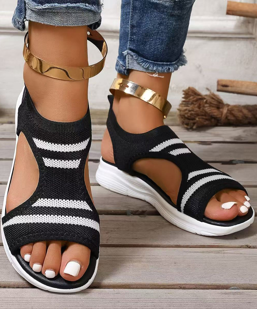 White Breathable Mesh Boutique Splicing Hiking Sandals