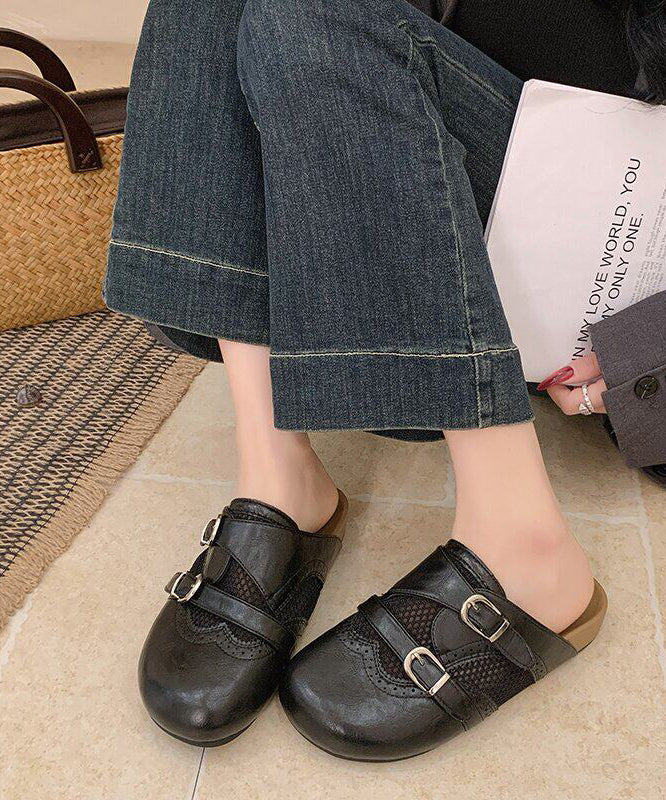 White Faux Leather Vintage Hollow Out Thong Sandals