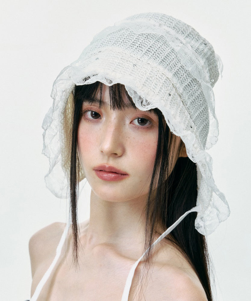 White Lace Summer Breathable Korean Style Hat