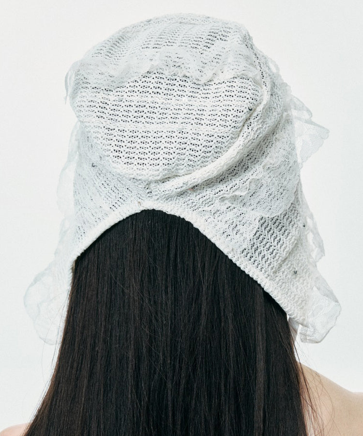 White Lace Summer Breathable Korean Style Hat