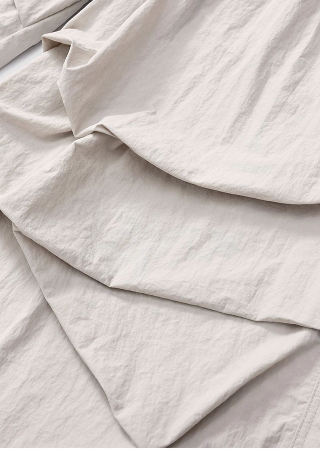 Women Apricot Oversized Wrinkled Spandex Wide leg Pants Spring