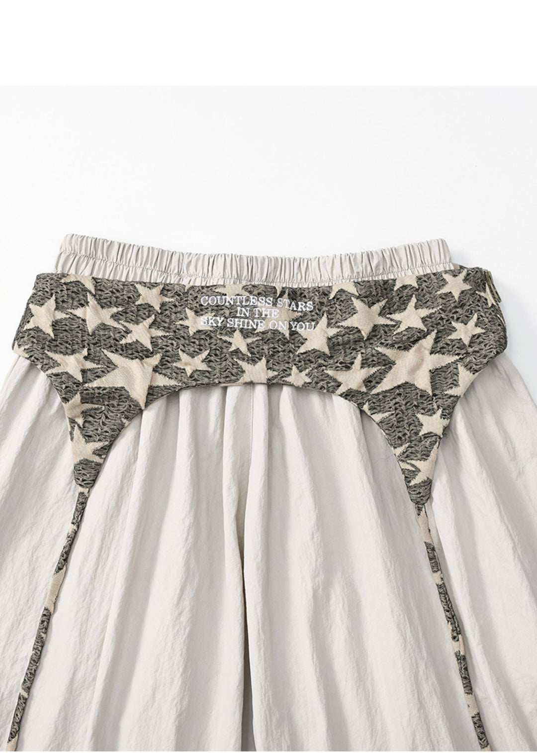 Women Apricot Oversized Wrinkled Spandex Wide leg Pants Spring