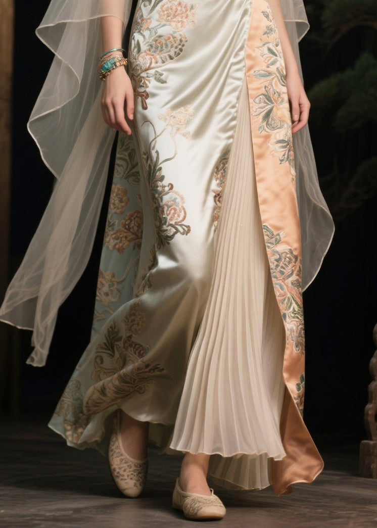 Women Asymmetrical Patchwork Tulle Evening Dress Cloak Sleeves