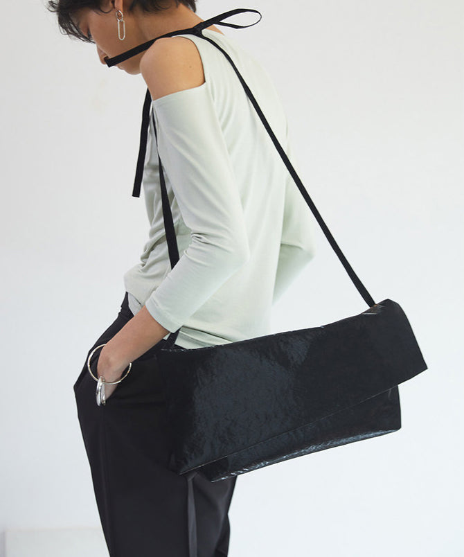 Women Black Original Design Faux Leather Versatile Clutch Handbag