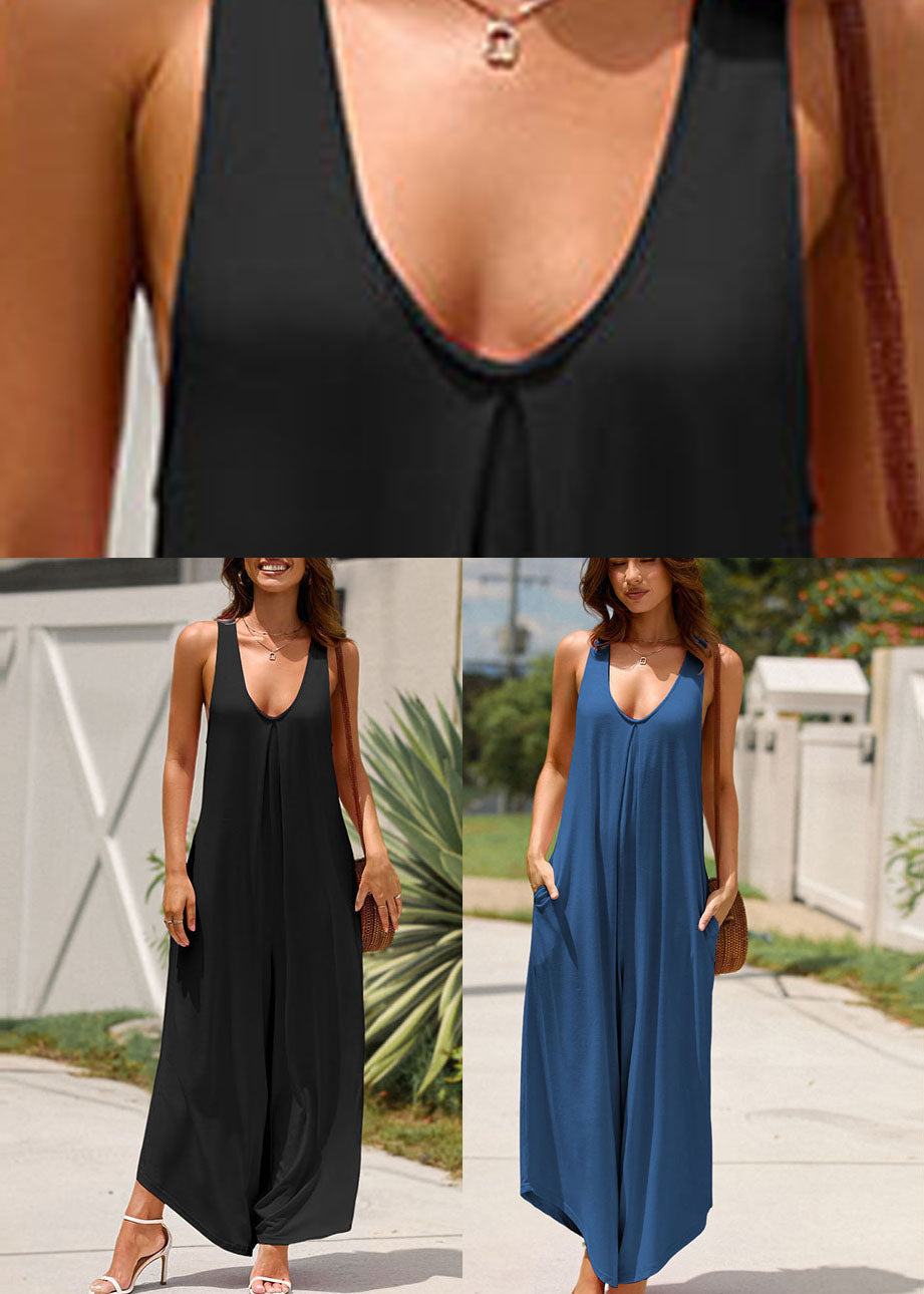 Women Black Patchwork Maxi Spaghetti Strap Dress Summer