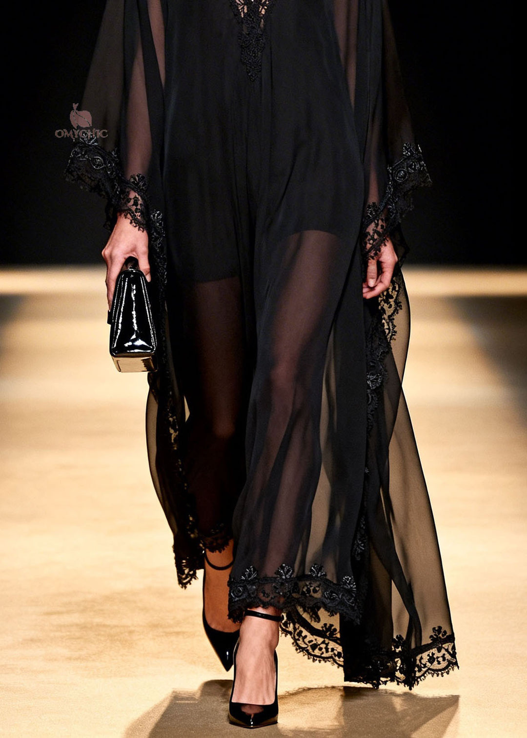 Women Black V Neck Patchwork Chiffon Maxi Dresses Summer