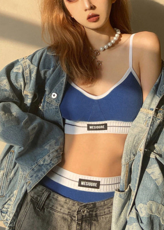 Women Blue Graphic Lingerie Sets Swimwear