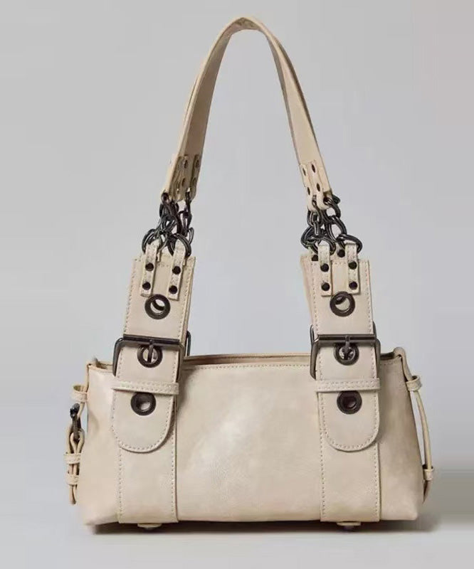 Women Brown Chain Linked Patchwork Faux Leather Shoulder Bags