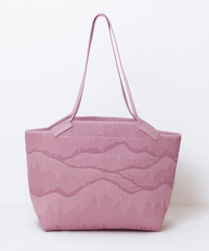 Women Brown Embossing Large Capacity Cotton Shoulder Bags