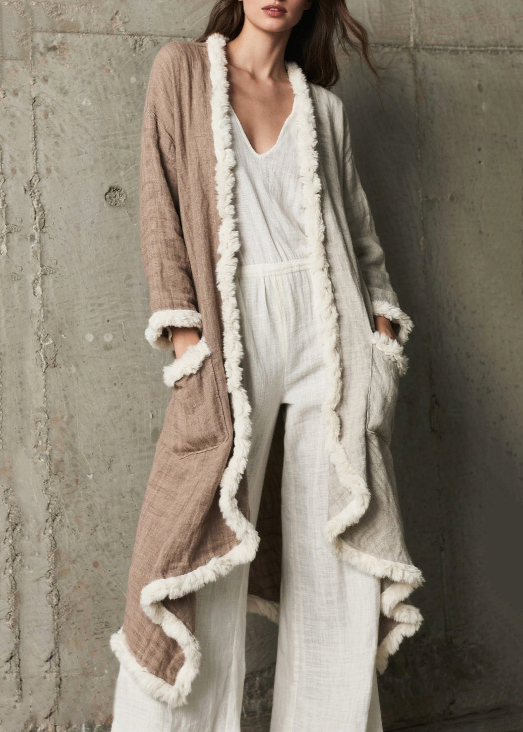 Women Colorblock Asymmetrical Patchwork Pcokets Cardigan Spring