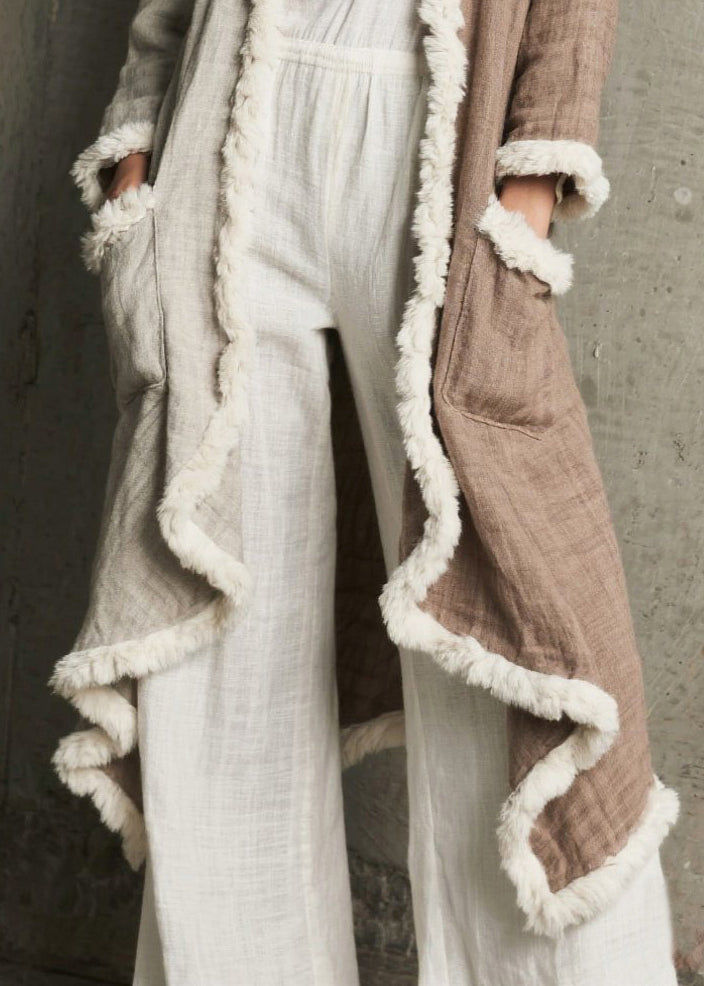 Women Colorblock Asymmetrical Patchwork Pcokets Cardigan Spring