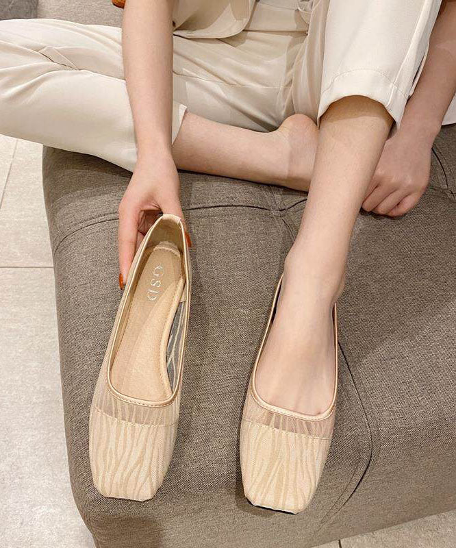 Women Comfortable Splicing Flats Black Breathable Mesh