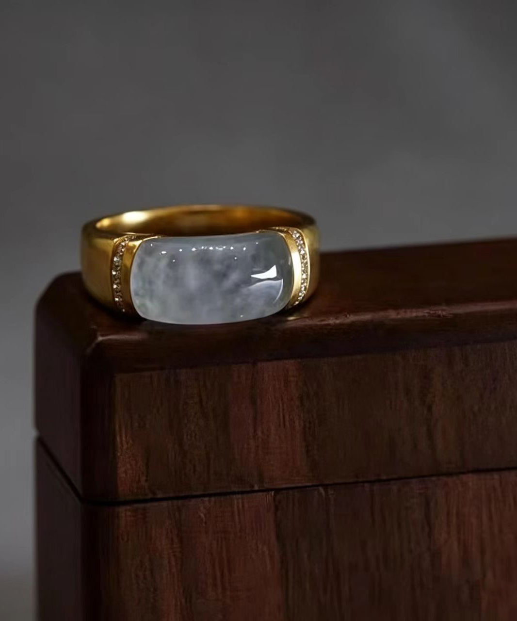 Women Gold Zircon Alloy Imitation Chalcedony Rings