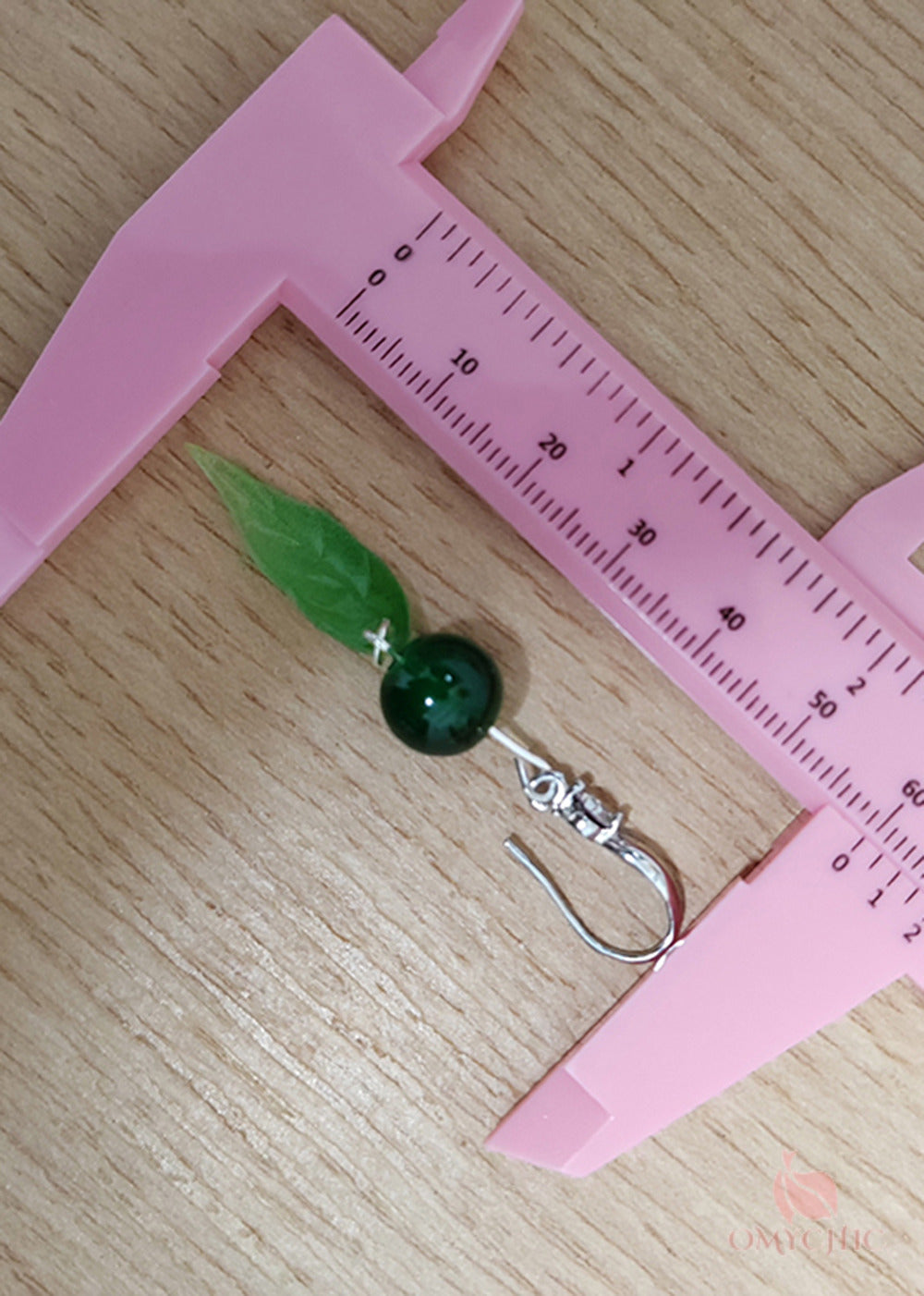 Women Green Leaf Acrylic Turquoise Drop Earrings