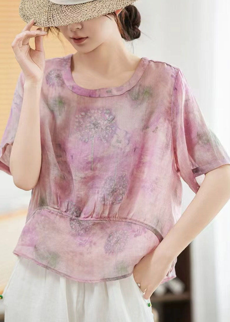 Women Oversized Patchwork Linen Shirts Summer
