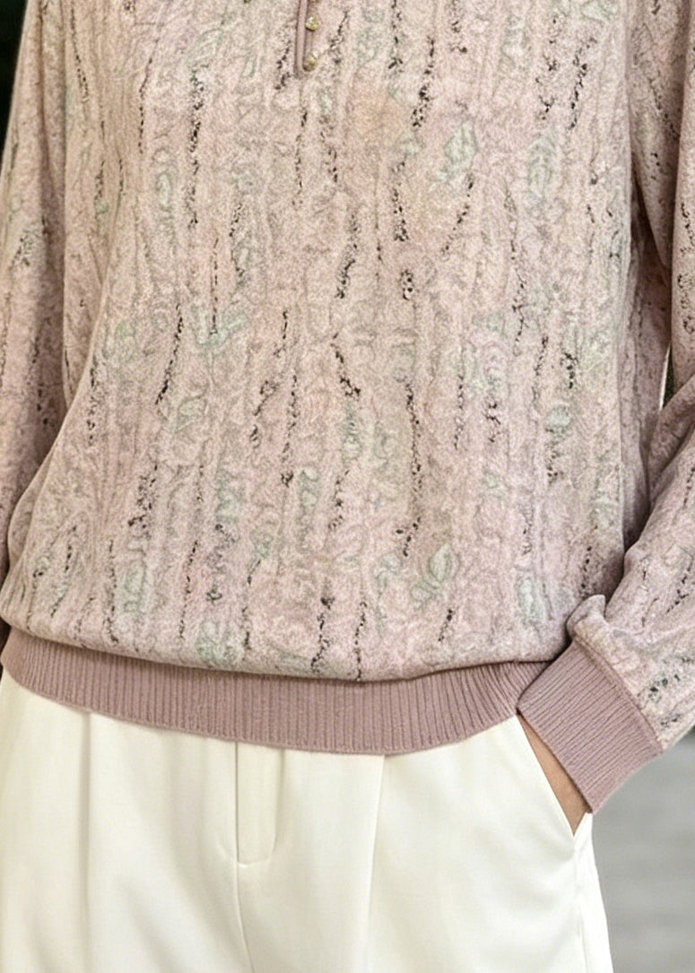 Women Peter Pan Collar Print Cotton Shirts Summer
