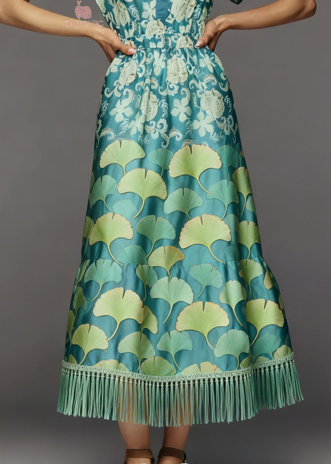 Women Print Tasseled Patchwork Cotton Maxi Dresses Summer
