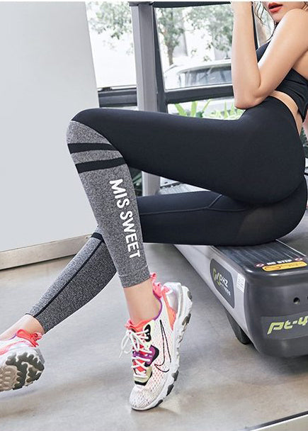 Women Purple High Waist Print Capri Athletic Leggings