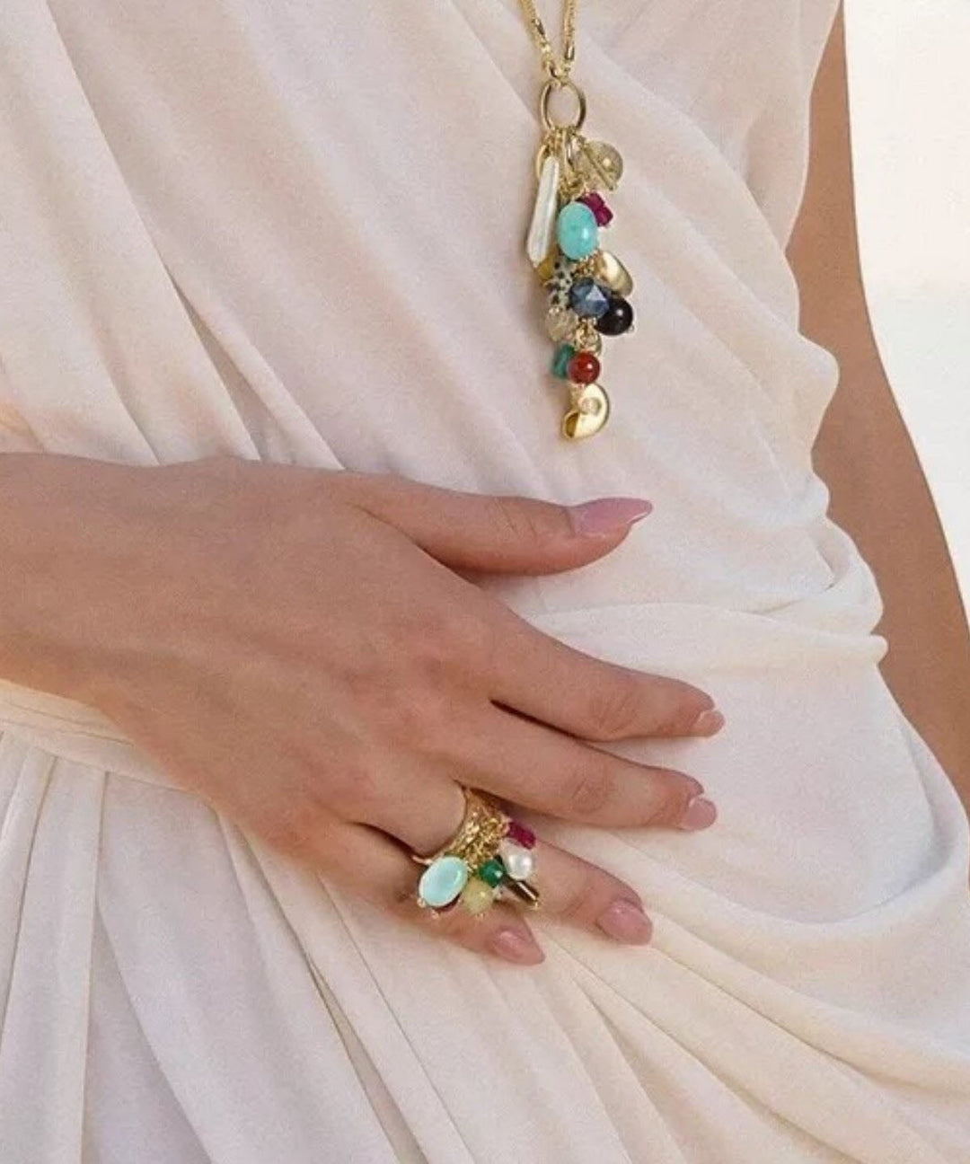 Women Rainbow Alloy Artascope Open Rings