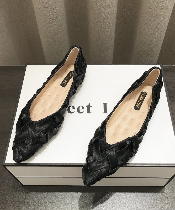 Women Soft Comfy Apricot Flat Shoes Pointed Toe
