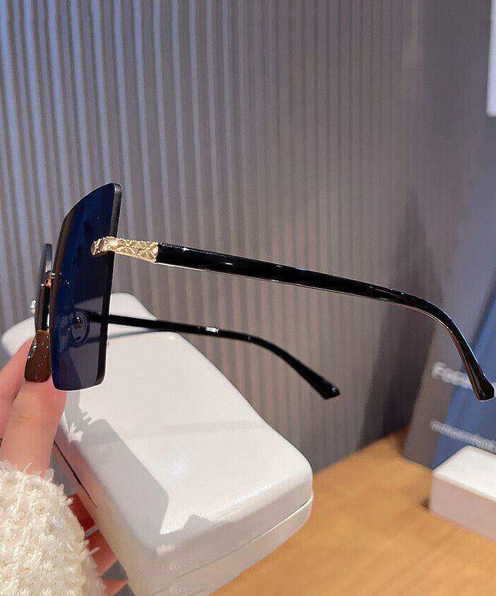 Women Tawny Metal Polygon Ultraviolet-Proof Sunglasses