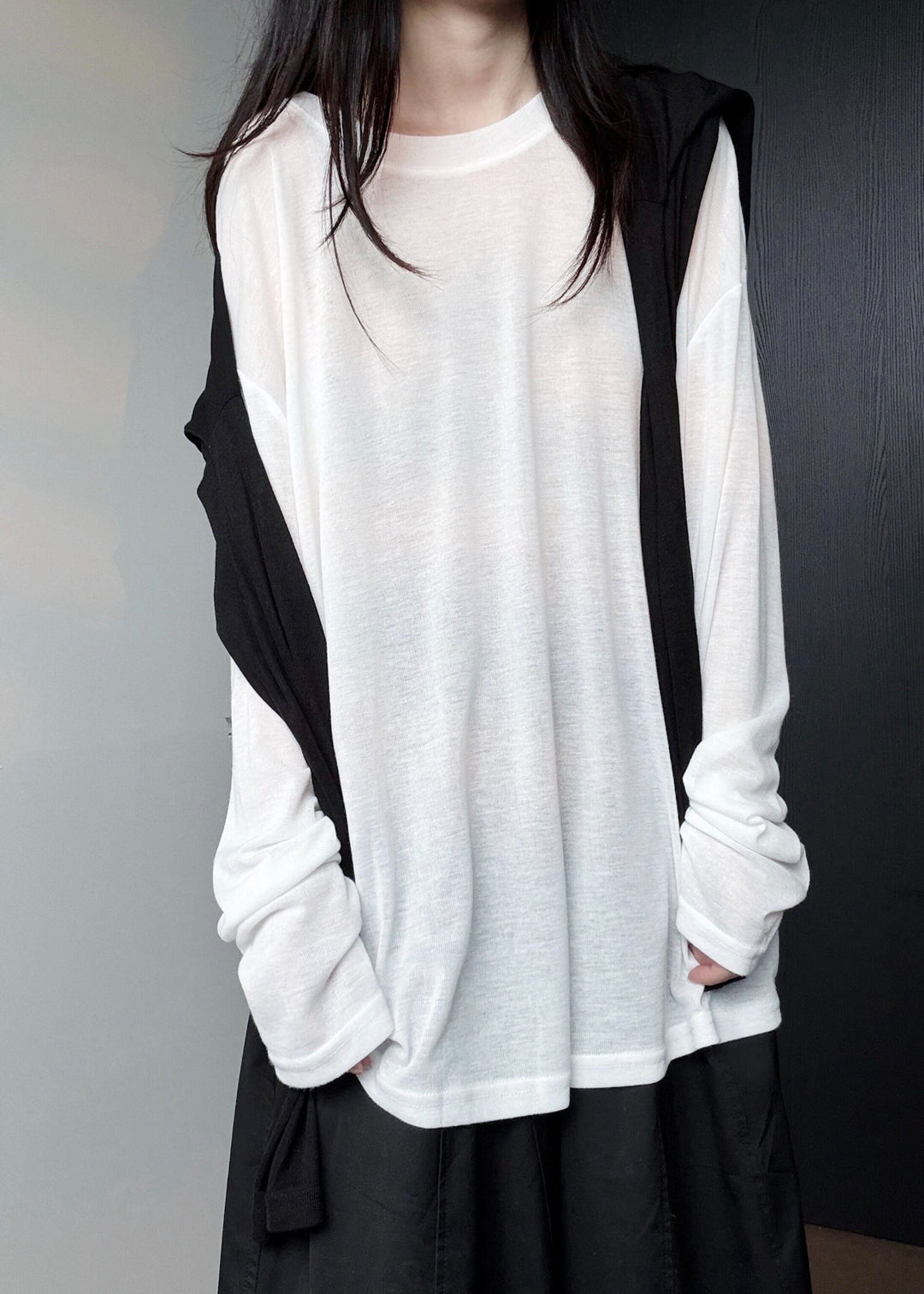 Women White Oversized Cotton Shirt Tops Fall