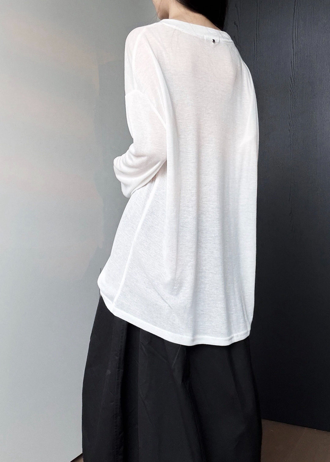 Women White Oversized Cotton Shirt Tops Fall