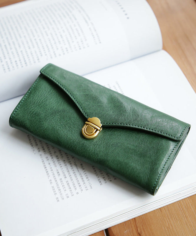 Women Yellow Durable Calf Leather Wallet Purse